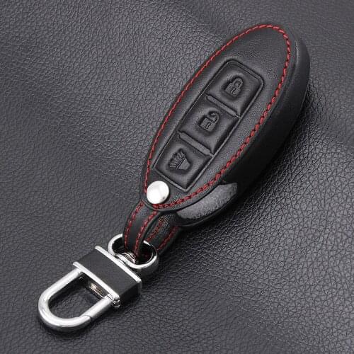 Genuine Leather Protecting Key Case Cover Fob Holder Fit For Infiniti G37 FX50 EX37 q50 q70 qx50 qx60 qx70 qx80 q60 q60s
