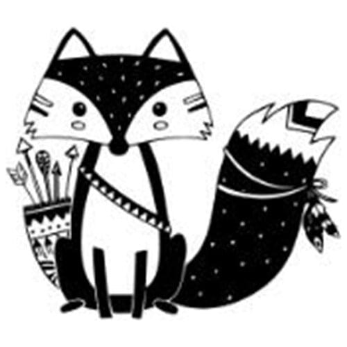 Black/Sliver Art Design Fox Car Sticker And Decals Auto Stickers Mural Wrap Vinyl Car Covers Decoration Accessories C471