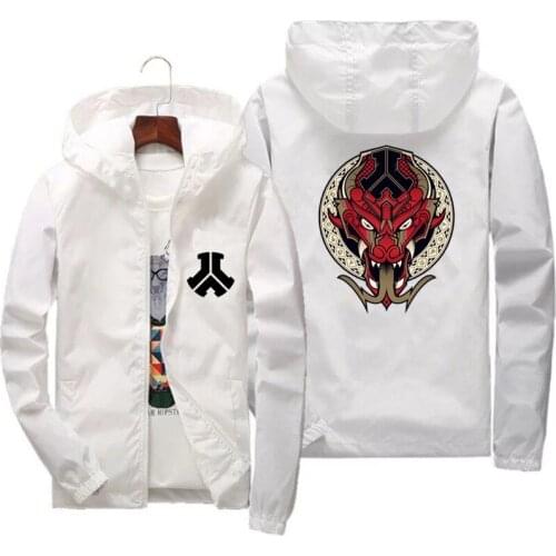 Defqon.1 Men Windbreaker Thin Jacket Spring Autumn Thin Breathable Coat Casual Defqon Zipper Outdoor Sports Jackets Plus Size