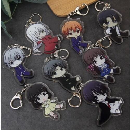 Fruits Basket Honda Tooru Soma Kyo Yuki Cute Anime Acrylic Pendant Keychain Figure Collection Model Toy Gifts Cosplay