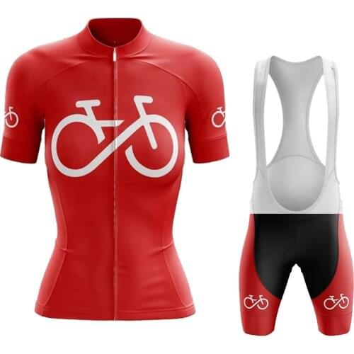 Pro team short sleeve bike jersey set red cycling women outfit 2021 mtb dress female bicycle clothes summer ropa bicicleta mujer