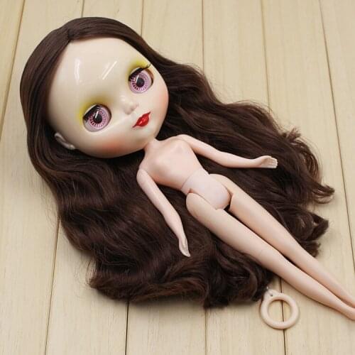 Nude blyth Doll brown hair Factory doll Suitable For DIY Change BJD Toy For Girls ksm JDSIE