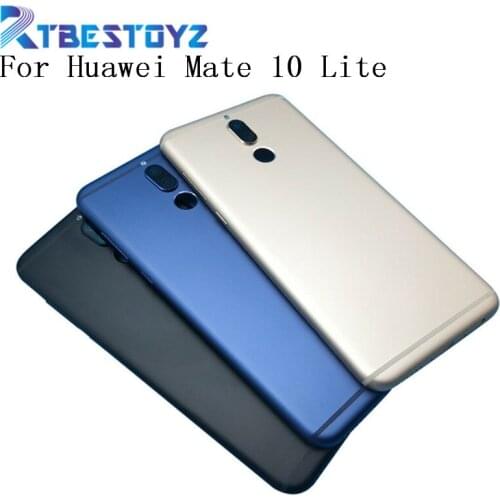 Battery Metal Back Cover For Huawei Mate 10 lite Honor 9i Nova 2i RNE-L01 L21 Housing Case With Camera Lens+Power Volume Buttons