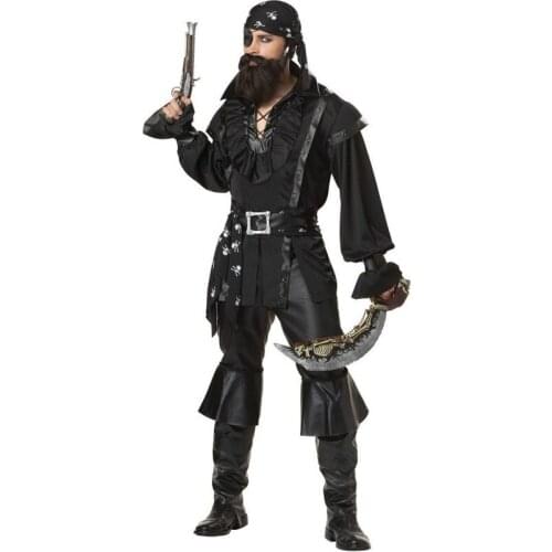 Male Pirates Set Cosplay Costume Men Robin Pirate Cyclops Suit 8PCS Fancy Carnival Halloween Stage Performance Clothing C98662AD