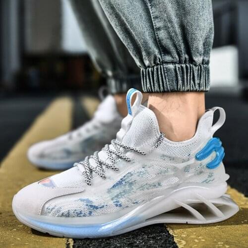 2021New Trend Blade Running Shoes for Men Outdoor Breathable Reflective Sneakers Antiskid Damping Outsole Sport Shoes Zapatillas