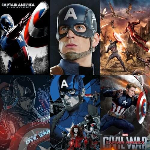 Captain America 3 Posters and Prints Canvas Painting Wall Art Heroes Civil War Marvel Nordic Pictures for Living Kids Room Decor