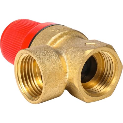 1/2" BSP Female To Female Thread Brass Safety Valve Pressure Drain Relief Valve For Solar Water Heater