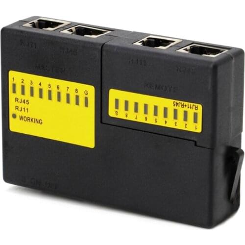 Professional Super Mini Network LAN Cable Wire Cat5 RJ11 RJ45 Tester New