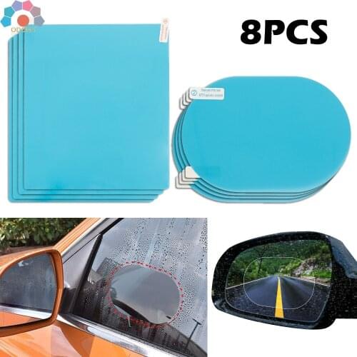 8pcs / set Rearview mirror protective film Anti fog Rainproof film for car windows Waterproof membrane