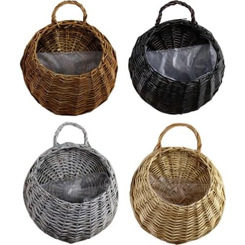 Birds Nest Wall Hanging Basket Wicker Gardening Home Garden Wedding Wall Decoration B1