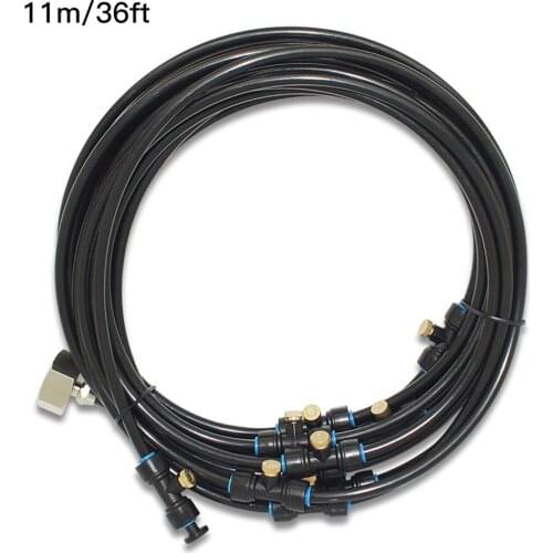 Spray Misting Line 6M HD05 For Greenhouse Garden Metal Big Joint Outdoor Black Blue Card Edge Nebulizer