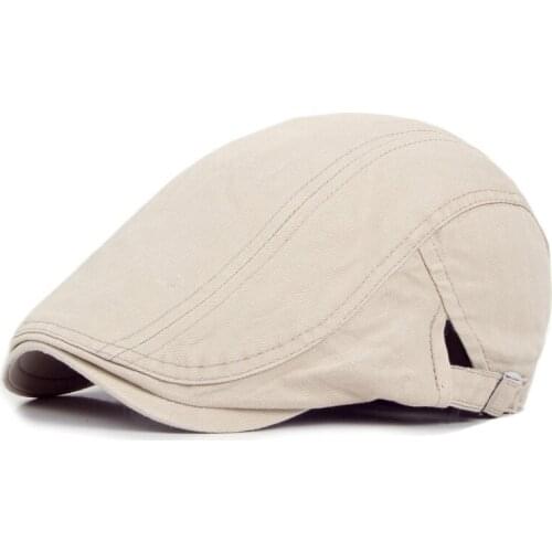 British Style Casual Retro Solid Color Hat Ladies For Men and Women Spring Summer Sun Plaid Forward Cotton Cap Ladies Gorras