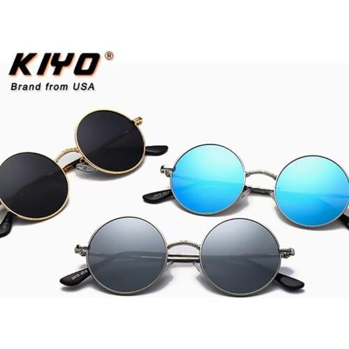 KIYO Brand 2020 New Women Men Round Polarized Sunglasses Metal Classic Sun Glasses High Quality UV400 Driving Eyewear 2815