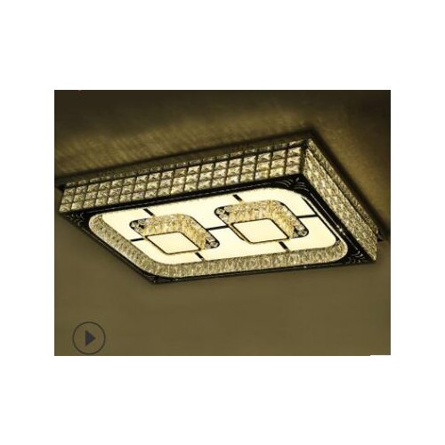 Modern minimalist led ceiling light Living room light rectangle Line cut crystal light Creative