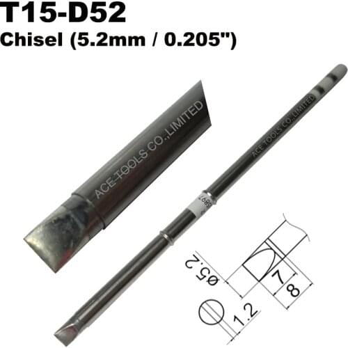 T15-D52 Screwdriver 5.2mm Soldering Tip for HAKKO FX-951 FX-950 FX-952 FX-9501 FM-2028 FM2027 Nozzle Iron Pencil Bit Replacement