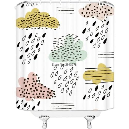 Waterproof Mildew Child Baby Shower Curtain Toilet Partition Curtain Bathroom Home Decoration Curtain With Hooks