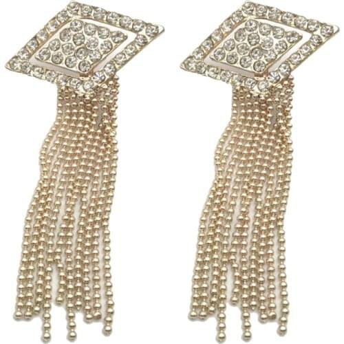 1 Pair Womens Rhinestone Shoe Clips Pearl Tassel Bridal Shoe Buckle Wedding