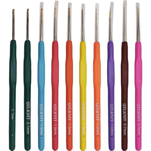 10pcs Colorful TPR Hooks and knitting accessories Crochet hook so weave sewing kit weave tools knitting and crocheting tools