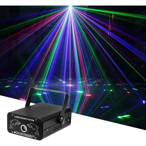 10W RGB Patterns Laser Light Profession Disco Stage Lighting Effect Projector DJ DMX512 Patterns Laser Lights For Club KTV Party