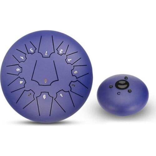 12 Inch 13 Notes Steel Tongue Drum Tune C Empty Spirit Drum Percussion Hand Pan Drum Musical Instruments With Mallet & Carry Bag