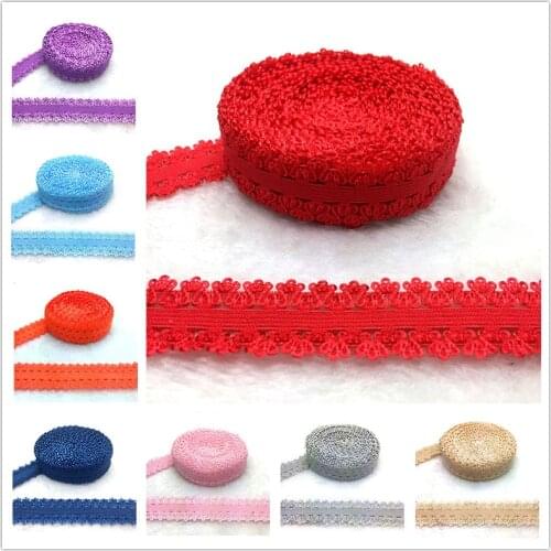 16 Colors 1 Yards 3/4"(20mm) Bilateral Crown Elastic Band Multirole Trim Ribbon Sewing Spandex Lace Trim Waist Garment Accessory