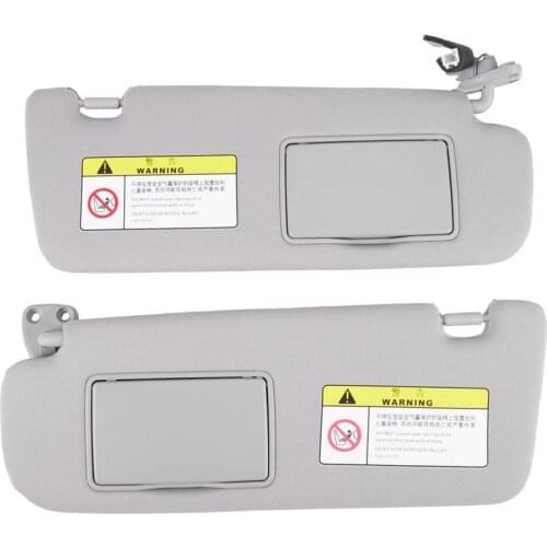 2X RHD Sun Visor Shield Shade Board With Mirror 852020R300 For HYUNDAI 2005-2009 Sonata NF NFC Grey & LHD 852010R300