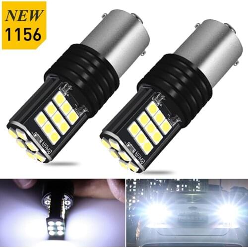 2X 1156 P21W BA15S Car LED Reverse Light Bulb T20 7440 W21W Auto Backup Lamp For Renault Duster Megane 2 3 Logan Clio Fluence