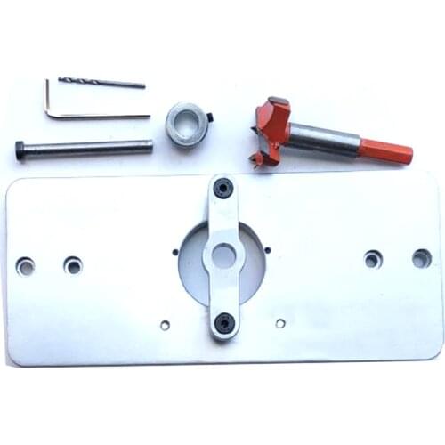 35mm Hinge Boring Jig Woodworking Hole Drilling Guide Locator Aluminum alloy Hole Opener Template For Closet Door Cabinets