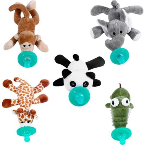 Baby Kids Cartoon Dummy Nipple Soother Newborn CutePlush Toy Pacifier Newborn Silicone Pacifier Feeding Accessories J0145