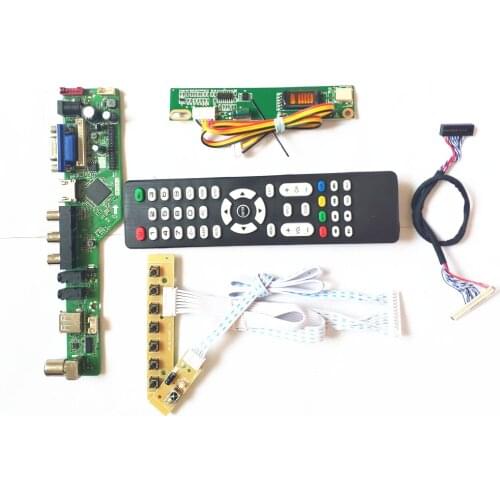 For LP154W01-B3/TP01 LCD monitor T.V56 drive board HDMI-Compatible VGA USB AV keyboard+Remote+Inverter LVDS 1CCFL 30Pin
