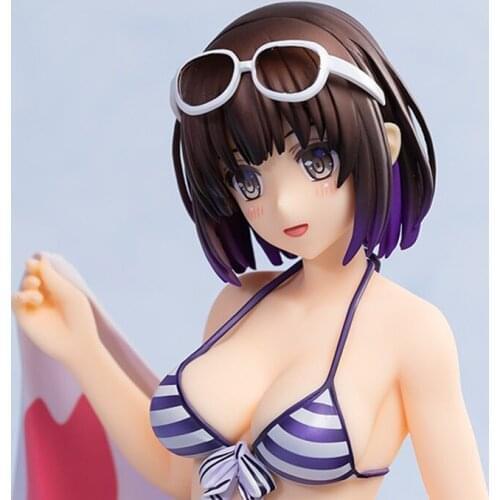 Anime Figurine Kato Swimsuit Saenai Heroine No Sodate-kata Sexy Girl Kawaii Action Figure Cartoon Model Toy Doll Decoration