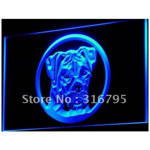 I652 American Bulldog Dog Pet Shop NR LED Neon Light Light Signs On/Off Switch 20+ Colors 5 Sizes