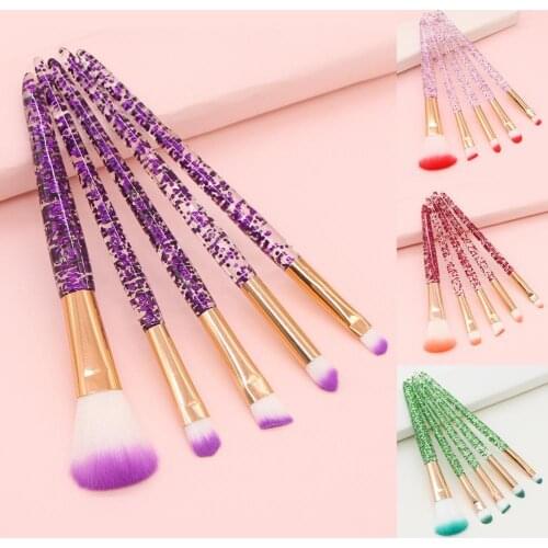 5Pcs/Set Makeup Brush Wear-resistant Skin-friendly Artificial Fiber Eye Shadow Eyebrow Eyeline Brush Make Up Kit Tool for Face