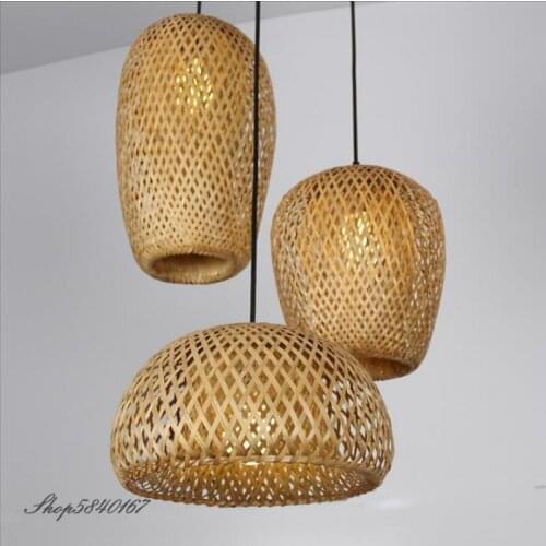 Chinese Handmake Bamboo Pendant Light For Living Room Dining Room Loft Light Fixture Restaurant Hanglamp Decor Luminaire E27