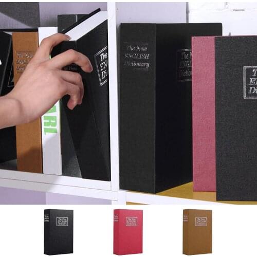 Creative Book Insurance Box Dictionary Book Safe Deposit Box Money Hide Secret Security Safe Lock Box Kid Gift