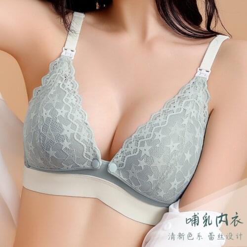 Summer Thin Lace Maternity Nursing Bras Lacation Mother Breastfeeding Underwear Clothes for Pregnant Women Pregnancy Feeding