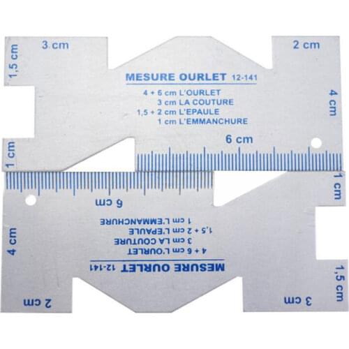 1 Piece 10*4cm Precision Seam Measuring Gauge Metal Quilting Ruler Template Sewing Ruler For Diy Sewing Quilting Craft