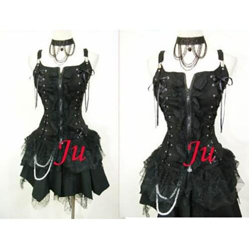Gothic Lolita Punk Fashion Outfit Dress Cosplay Costume Tailor-made[CK309]