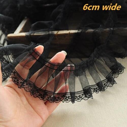 Trendy Pleated Embroidered Ribbon Bordered Lace DIY Childrens Wear Doll Skirt Dress Sewing Trend Character Underwear Decoration