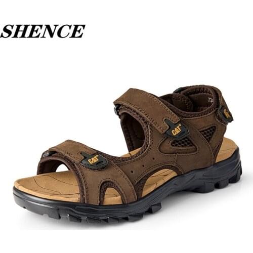 SHENCE Mens Sandals Summer Plus size Fashion Outdoor Walking Roman Shoes Beach Shoes Mens Casual Calceus Sandals College Shoes