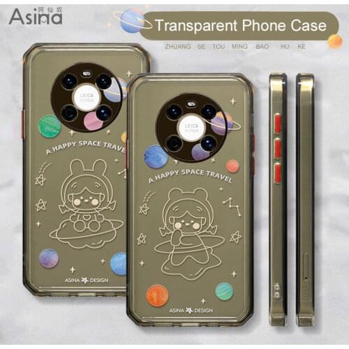ASINA Soft TPU Case For Huawei Mate 40 30 Pro Cute Cartoon Transparent Cover Bumper For Huawei Honor 30 Pro View 40 Funda Coque