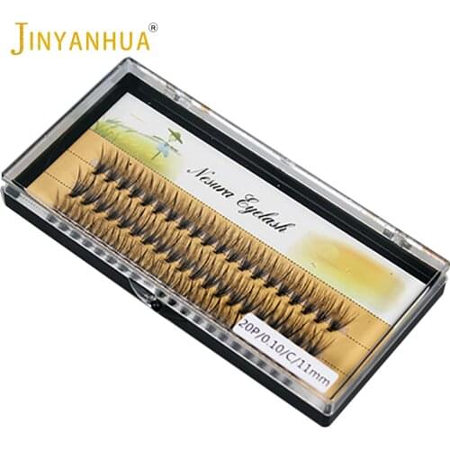 Grafting hot melt 20P 0.10 fan lashes Beauty salon grafting false eyelashes Korean scarecrow single cluster planting eyelashes