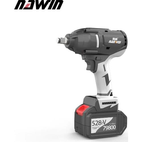 NANWEI Industrial Brushless Lithium Wrench 600N Super Torque Cordless Electric Wrench Easy Removal Of Car Tires
