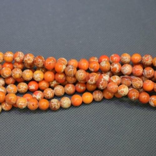 Orange Imperial Emperor Stone Necklace, Sediment Slice Loose Beads Drilled Slab Women Fashion Accessories Jewelry Making