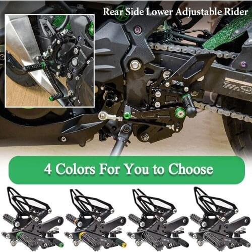 For Kawasaki Ninja 400 250 2021 2020 19 18 Adjustable Rearsets Footrest Foot Pegs Rear Set Z400 NINJA400 Motorcycle accessories