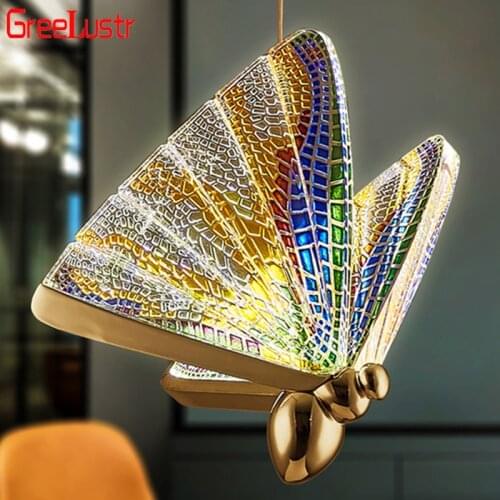 Butterfly Pendant Light Ceiling Chandelier Living Room Decoration Hanging Light Fixture Home Decor Indoor Ceiling Lamps Dining