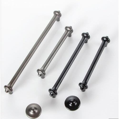 128 160 224 320mm modern simple solid black wardrobe kitchen cabinet furniture door handle gary drawer cupboard dresser knob