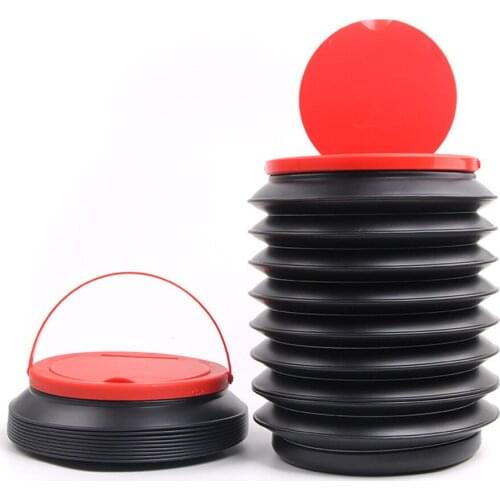 4L Car Folding Car Trash Bin Garbage Can Car Wash Telescopic Bucket Folding Trash Organizer Storage Box Container Retractable