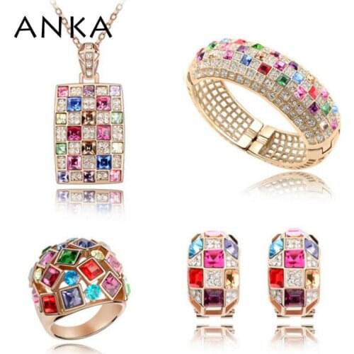 ANKA wedding jewelry sets crystal necklace set gifts for women Main Stone Crystals from Austria #87230