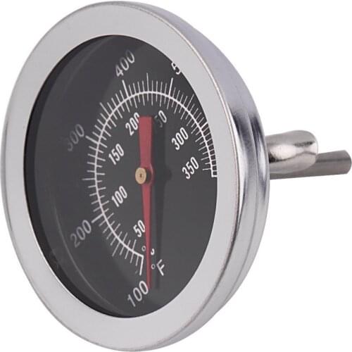 Stainless Steel Oven Thermometers BBQ Smoker Pit Grill Bimetallic thermometer Temp Gauge with Dual Gage 500 Degree Cooking Tools